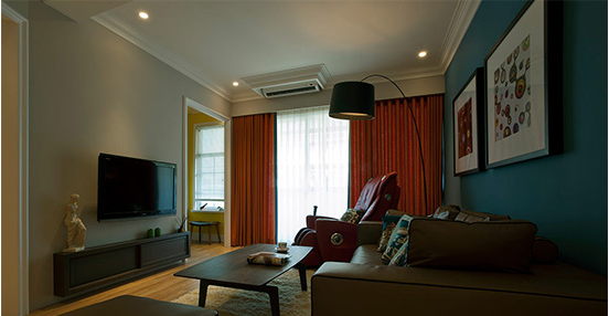 105平美式风格两居 色彩丰富又协调